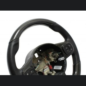 FIAT 500 ABARTH Upper Steering Wheel Trim - Carbon Fiber - EU Model - Blue Candy