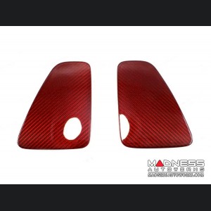 FIAT 500 Central Tail Light Trim Kit - Carbon Fiber - Red