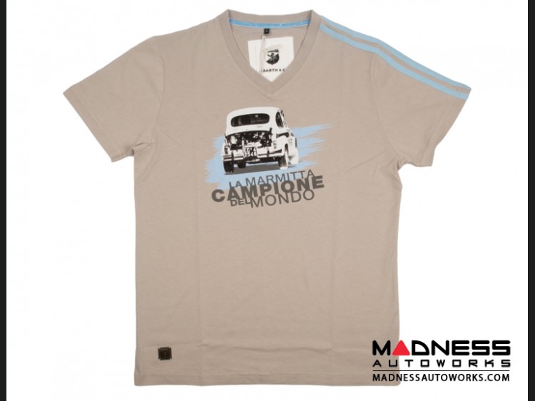 Classic ABARTH T Shirt - Vintage Design - La Marmitta Campione Del Mondo