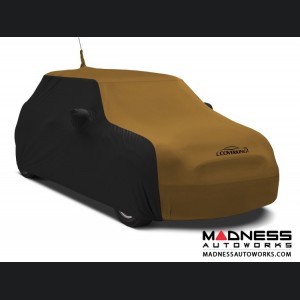 FIAT 500 Custom Vehicle Cover - Indoor Satin Stretch - Black w/ Hertz Gold