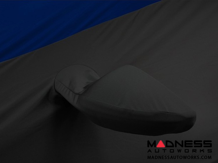 FIAT 500 Custom Vehicle Cover - Indoor Satin Stretch - Black w/ Impact Blue