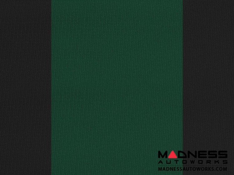 FIAT 500 Custom Vehicle Cover - Indoor Satin Stretch - Black w/ British Racing Green
