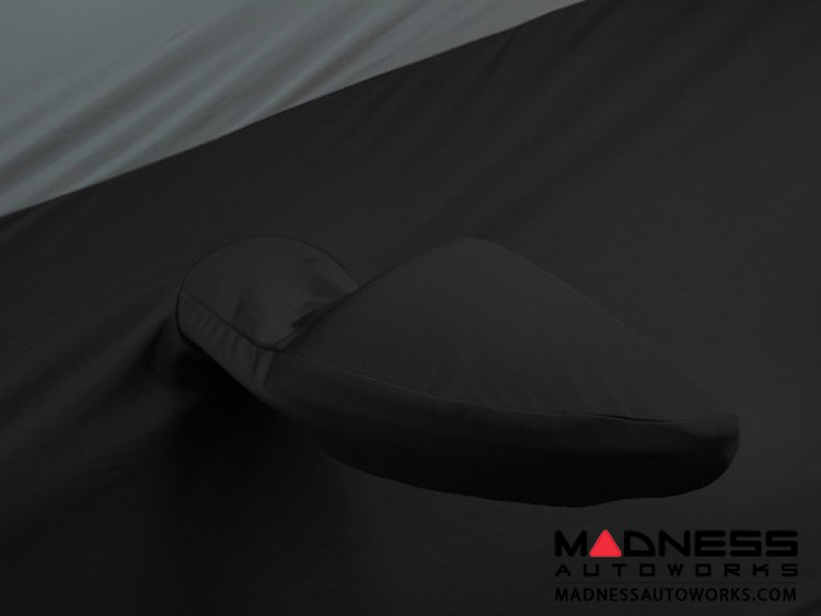 FIAT 500 Custom Vehicle Cover - Indoor Satin Stretch - Black w/ Metallic Gray