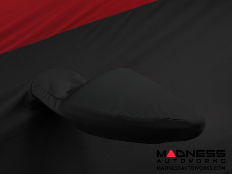 FIAT 500 Custom Vehicle Cover - Indoor Satin Stretch - Black w/ Pure Red