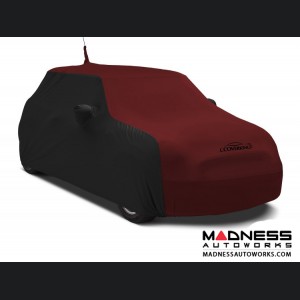 FIAT 500 Custom Vehicle Cover - Indoor Satin Stretch - Black w/ Ruby Red