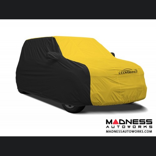 FIAT 500 Custom Vehicle Cover - Stormproof - Black w/ Yellow Center