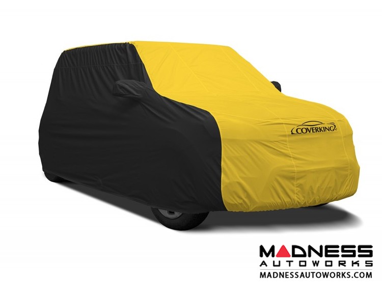 FIAT 500 Custom Vehicle Cover - Stormproof - Black w/ Yellow Center