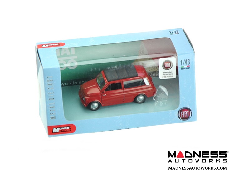 Fiat 500 Classic Die Cast Model 1/43 scale - Nuova 500 Giardinetta - Red