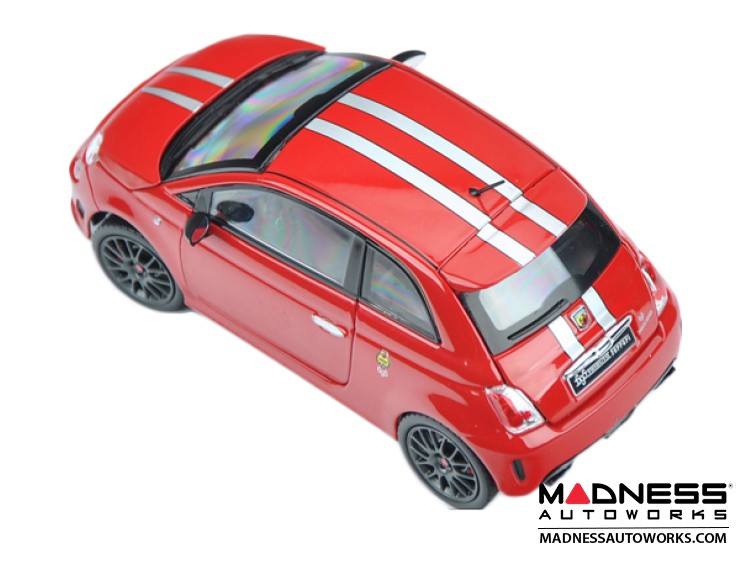 Fiat 500 Abarth Die Cast Model 1 24 Scale 695 Tributo Ferrari Red Bburago