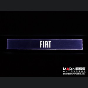 FIAT 500 Door Sills - Wireless LED Lighted - Brushed SS w/ FIAT Logo