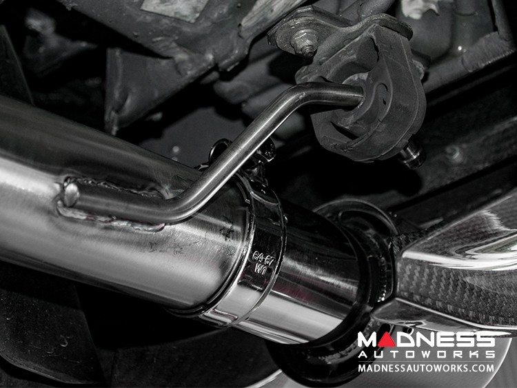 FIAT 500 Performance Exhaust - MADNESS - 1.4L Turbo - Cat-Back - Dual Exit - Monza - Polished Slash Cut Tips