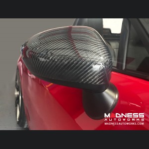 FIAT 124 Mirror Covers - Carbon Fiber - Feroce