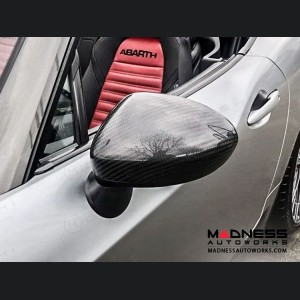 FIAT 124 Mirror Covers - Carbon Fiber 