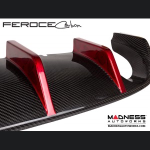 FIAT 500 Rear Diffuser in Carbon Fiber by Feroce - Estremo Aerography - Red