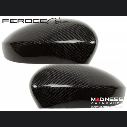 FIAT 500 Mirror Cover Caps in Carbon Fiber - Estremo 