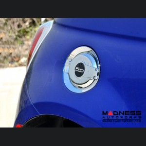 FIAT 500 Fuel Door - Chrome w/ 500 Logo - Genuine FIAT