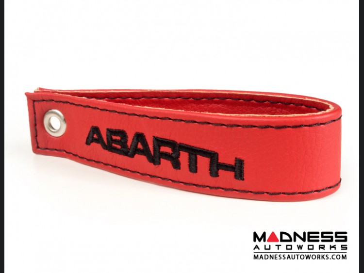 FIAT 500 Trunk Handle / Pull Strap - Red - Black ABARTH Logo