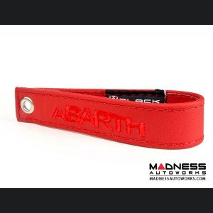 FIAT 500 Trunk Handle / Pull Strap - Red - Red ABARTH Logo