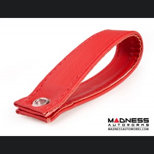 FIAT 500 Trunk Handle / Pull Strap - Red w/ Red Stitch