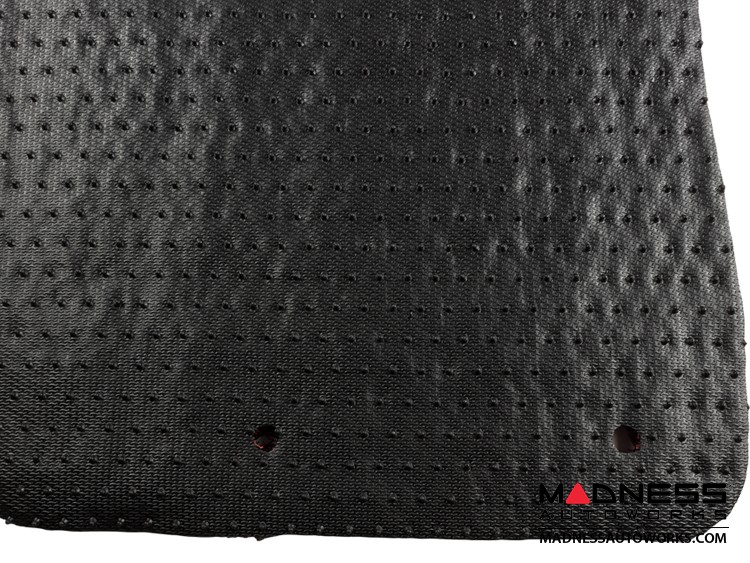 FIAT 500X Floor Mats - All Weather - Rubber Woven Carpet - Red + Black 