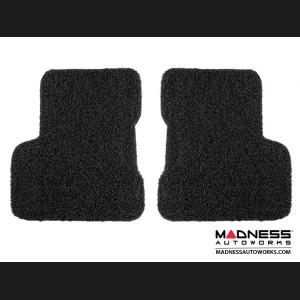 FIAT 500X Floor Mats - All Weather -  Rubber Woven Carpet - Front + Rear Set - Black 