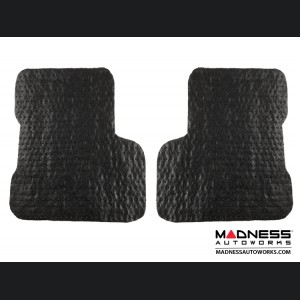 FIAT 500X Floor Mats - All Weather Rubber - Coiled PVC - Front + Rear Set - Black 