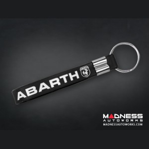 Keychain - Silicone Loop - ABARTH Logo - Black 