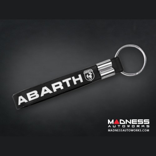 Keychain - Silicone Loop - ABARTH Logo - Black 