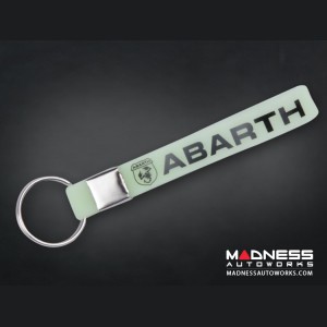 Keychain - ABARTH - Silicone Loop - ABARTH Logo in Glow Green
