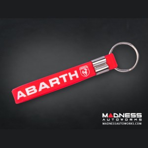 Keychain - ABARTH - Silicone Loop - ABARTH Logo in Red 