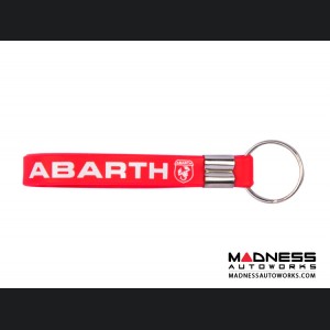 Keychain - Silicone Loop - ABARTH Logo - Red 