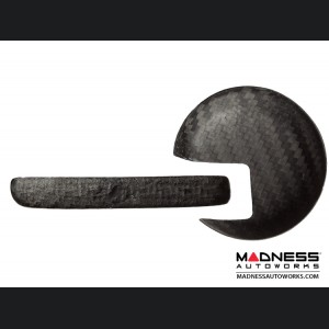 FIAT 500 Interior Door Handle Kit - Carbon Fiber - Blue Scorpion Design