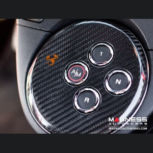 FIAT 500 Gear Panel in Carbon Fiber - Orange Scorpion
