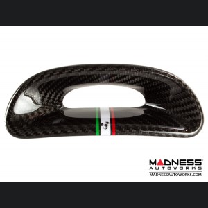 FIAT 500 ABARTH Headrest Inserts - Carbon Fiber (4pc set) - Italian Racing Stripe w/ Black Scorpion