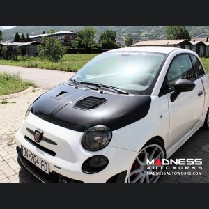 FIAT 500 Hood - Carbon Fiber - w/ Vents