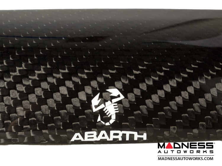 FIAT 500 Trunk Handle - Carbon Fiber - White Scorpion w/ ABARTH - EU Model