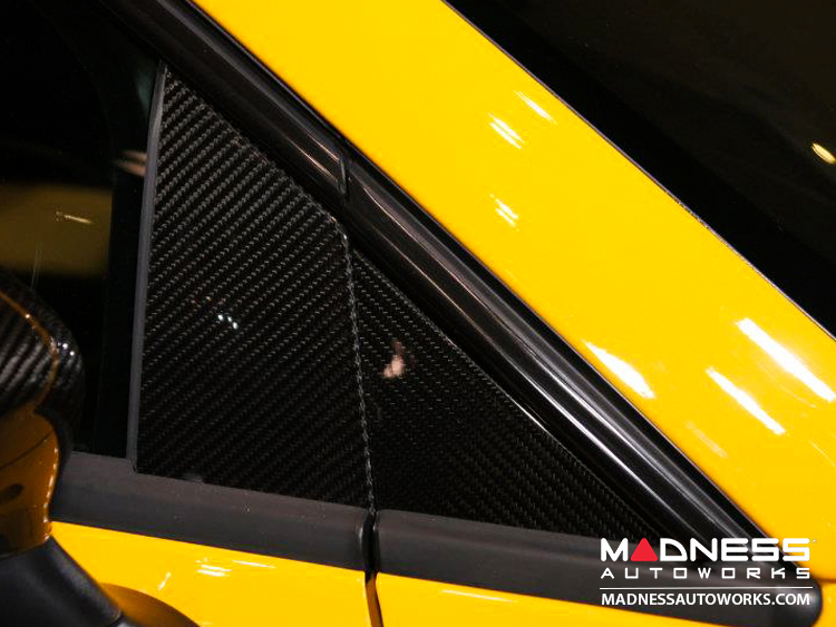 FIAT 500 Pillar Trim by Lester Carbon Fiber (6pc set) 500 MADNESS