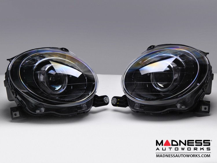 FIAT 500 Headlight Set - Blacked Out Look - set of 2