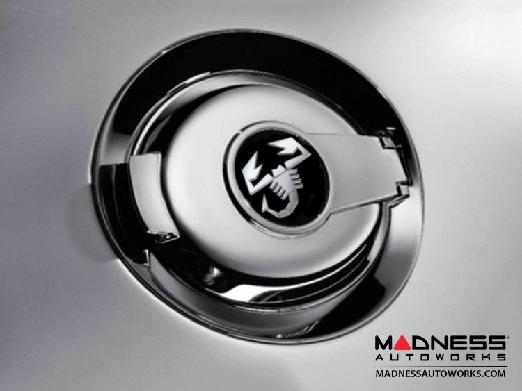 FIAT 500 Fuel Door - Chrome w/ ABARTH Scorpion Logo - Genuine FIAT