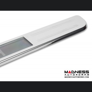 FIAT 500 Door Sills - Wireless LED Lighted - Polished SS w/ ABARTH Logo