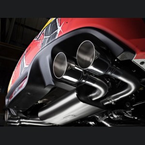 FIAT 124 Spider Performance Axle Back Exhaust - Ragazzon - Top Line - Electric Valves - Round Staggered Quad Tips