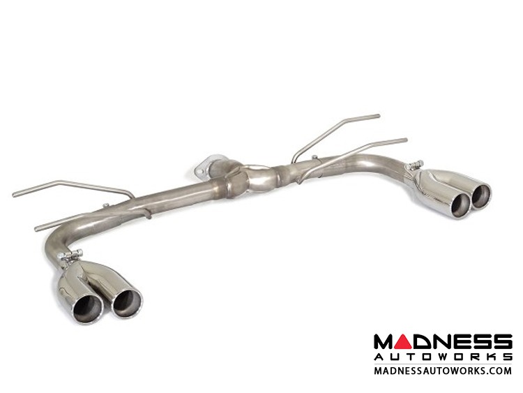 FIAT 124 Spider Performance Axle Back Exhaust - Ragazzon - Evo Line - Straight Free Flowing - Round Staggered Quad Tips