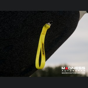 FIAT 500 Trunk Handle / Pull Strap - Yellow with Yellow Sabelt Logo