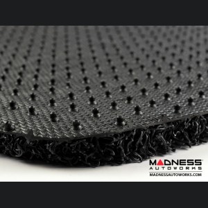 FIAT 500X Floor Mats + Cargo Mat - All Weather Rubber - Coiled PVC - Black