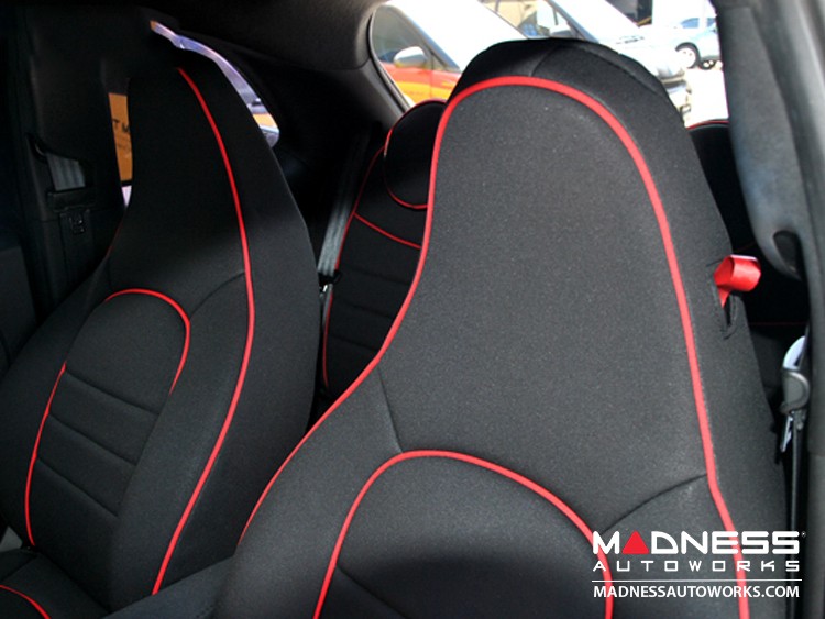 Fiat 500 Seat Covers Front Seats Custom Neoprene Design Abarth Model - Fiat 500 Abarth Seat Covers