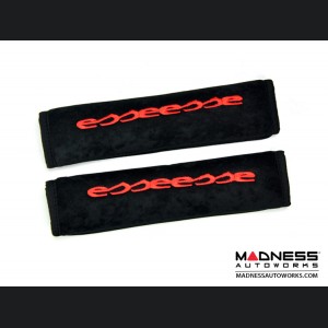 Seat Belt Shoulder Pads (set of 2) - w/ Red Esseesse Logo - Black Pads