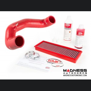 FIAT 500 Air Filter Housing Upgrade Kit - 1.4L Multi Air Turbo Engine - Red Silicone w/ BMC Filter - (2015 - on model)