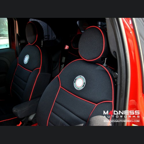 FIAT 500 Seat Covers - Front Seats - Custom Neoprene Design - Sport/ 500T Models