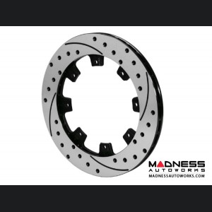FIAT 500 Replacement Rotor Set - Wilwood SRP Drilled Performance Rotor - Black - Left and Right