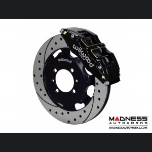 FIAT 500 Brake Conversion Kit - Wilwood Dynapro 6 Piston Front Brake Kit (Black Powder Coat Calipers / SRP Drilled & Slotted Rotors)